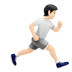 Bagaimana Person Running Facing Right: Light Skin Tone emoji terlihat di Apple.