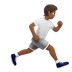 Bagaimana Person Running Facing Right: Medium-Dark Skin Tone emoji terlihat di Apple.