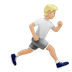 Bagaimana Person Running Facing Right: Medium-Light Skin Tone emoji terlihat di Apple.