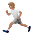 Bagaimana Person Running: Medium Skin Tone emoji terlihat di Apple.