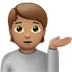 Bagaimana Person Tipping Hand: Medium Skin Tone emoji terlihat di Apple.