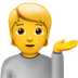 Jak wygląda emoji Osoba z wystawioną dłonią w Apple.