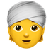 Jak wygląda emoji Osoba w turbanie w Apple.