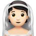 Bagaimana Person with Veil: Light Skin Tone emoji terlihat di Apple.