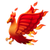 Bagaimana Phoenix emoji terlihat di Apple.