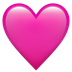 Bagaimana Pink Heart emoji terlihat di Apple.