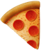 Bagaimana emoji Piza kelihatan di Apple.