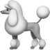 Bagaimana Poodle emoji terlihat di Apple.