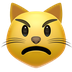 Bagaimana emoji Muka kucing mulut muncung kelihatan di Apple.