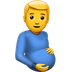 Bagaimana Pregnant Man emoji terlihat di Apple.