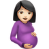 Bagaimana Pregnant Woman: Light Skin Tone emoji terlihat di Apple.