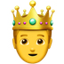 איך נסיך עם כתר emoji נראה על Apple.