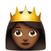 Bagaimana Princess: Medium-Dark Skin Tone emoji terlihat di Apple.