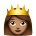 Bagaimana Princess: Medium Skin Tone emoji terlihat di Apple.