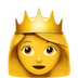 Bagaimana emoji Puteri kelihatan di Apple.