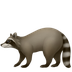 Bagaimana Raccoon emoji terlihat di Apple.