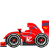 Bagaimana Racing Car emoji terlihat di Apple.