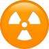 Bagaimana Radioactive emoji terlihat di Apple.