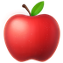 איך תפוח אדום emoji נראה על Apple.