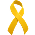 Bagaimana Reminder Ribbon emoji terlihat di Apple.