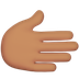 Bagaimana Rightwards Hand: Medium Skin Tone emoji terlihat di Apple.