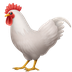 Bagaimana Rooster emoji terlihat di Apple.