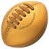 Bagaimana Rugby Football emoji terlihat di Apple.