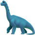 Bagaimana emoji Sauropod kelihatan di Apple.