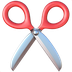 Bagaimana Scissors emoji terlihat di Apple.