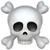 Bagaimana Skull and Crossbones emoji terlihat di Apple.