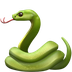 Bagaimana Snake emoji terlihat di Apple.