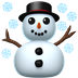 Bagaimana Snowman emoji terlihat di Apple.