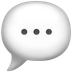 Bagaimana Speech Balloon emoji terlihat di Apple.