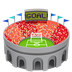 Bagaimana Stadium emoji terlihat di Apple.