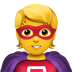 Jak wygląda emoji Superbohater w Apple.