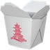 Bagaimana Takeout Box emoji terlihat di Apple.