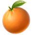 Bagaimana Tangerine emoji terlihat di Apple.