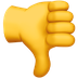 Bagaimana Thumbs Down emoji terlihat di Apple.