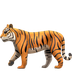 Bagaimana Tiger emoji terlihat di Apple.