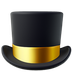 Bagaimana Top Hat emoji terlihat di Apple.