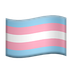 Bagaimana Transgender Flag emoji terlihat di Apple.