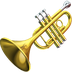 Bagaimana Trumpet emoji terlihat di Apple.