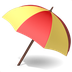 Jak wygląda emoji Parasol plażowy wbity w ziemię w Apple.