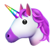 Bagaimana Unicorn emoji terlihat di Apple.