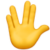 Bagaimana Vulcan Salute emoji terlihat di Apple.