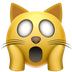 Bagaimana emoji Muka kucing keletihan kelihatan di Apple.