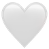 Bagaimana White Heart emoji terlihat di Apple.