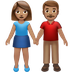 Bagaimana Woman and Man Holding Hands: Medium Skin Tone emoji terlihat di Apple.