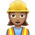 Bagaimana Woman Construction Worker: Medium Skin Tone emoji terlihat di Apple.