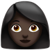 Bagaimana emoji Perempuan: ton kulit gelap kelihatan di Apple.